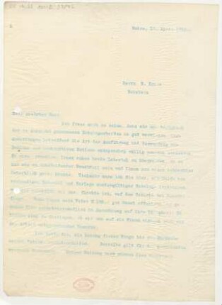 Brief an Emil Kross : 16.04.1910