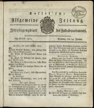 6tes Stueck, Sonntag, den 14. Januar 1810