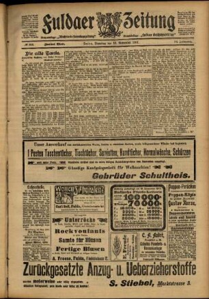 Zweite Ausgabe vom Dienstag, den 19. November 1907.