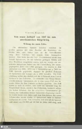 Viertes Kapitel : Vom neuen Zolltarif von 1847 bis zum amerikanischen Bürgerkrieg