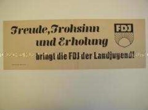 Maueranschlag der FDJ mit Mitgliederwerbung unter der Landjugend