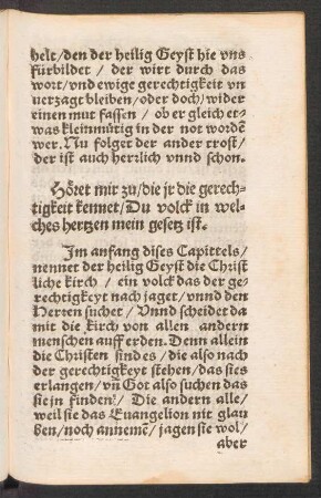 Höret mir zu/ die ir die gerechtigkeit kennet ...