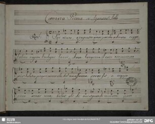 Cantata Prima a Soprano Solo
