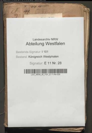 Noch nicht aufgehobene Klöster, bes. ihr Personalbestand. Vorprovenienz: Domäneninspektion Paderborn