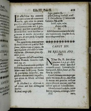 Caput XIV. De Reliquis Ani Vitiis.