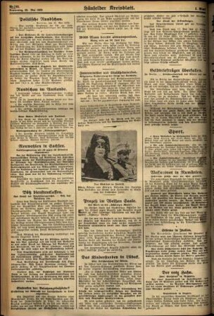 Zweite Ausgabe vom Donnerstag, den 22. Mai 1930.