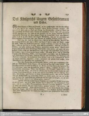 Des Königreichs Ungern Gesundbrunnen und Bäder