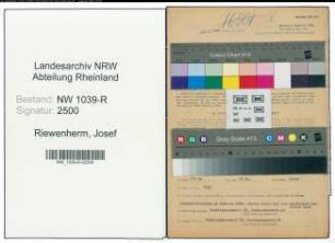 Entnazifizierung Josef Riewenherm , geb. 24.03.1911 (Kaufmann)