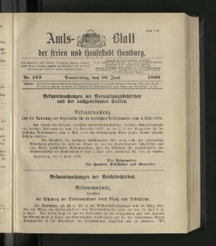 No. 123, 10. Juni 1920
