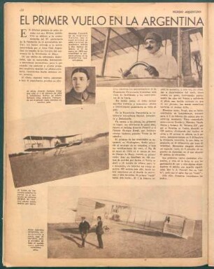 El primer vuelo en la Argentina