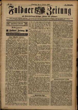 Zweite Ausgabe vom Samstag, den 02. Oktober 1897.