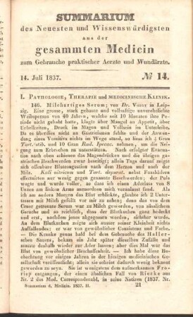 14. Juli 1837. No 14.