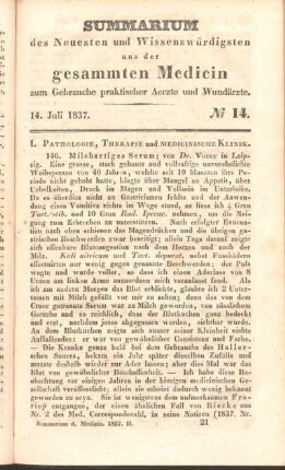 14. Juli 1837. No 14.