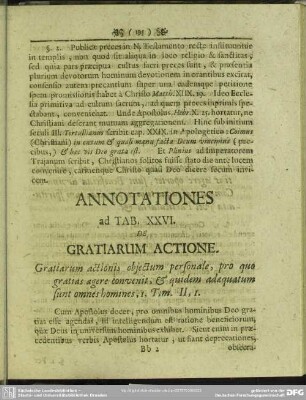 Annotationes ad Tab. XXVI. De Gratiarum Actione