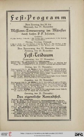 Festprogramm