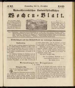 No 37. Donnerstag den 11. December 1845