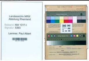 Entnazifizierung Paul Albert Lemmer , geb. 20.04.1897 (Bauunternehmer)