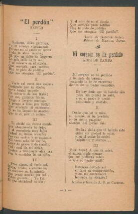 Mi corazón se ha perdido : Aire de Zamba