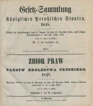 1848: Gesetzsammlung für die Königlichen Preußischen Staaten