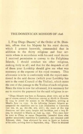 The Dominican mission of 1606