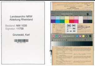 Entnazifizierung Karl Grunwald , geb. 25.12.1896 (Schreiner)