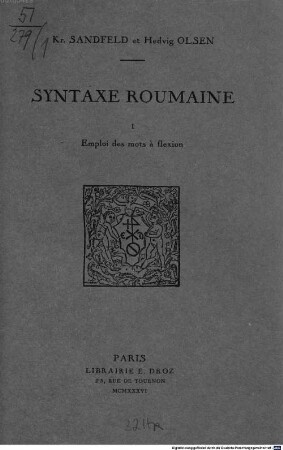 Syntaxe roumaine, 1. Emploi des mots à flexion