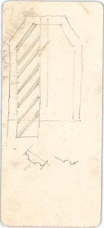 Hauberrisser, Georg von; u. a. Deutschland; Italien; Österreich; Skizzen - Tür (Teilansicht, Details)
