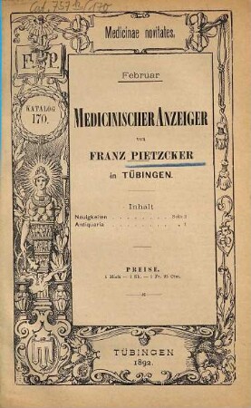 Medicinischer Anzeiger. 170. 1892