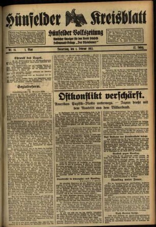 Erste Ausgabe vom Donnerstag, den 04. Februar 1932.
