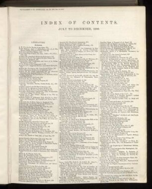 Index of Contents. July to December 1900.
