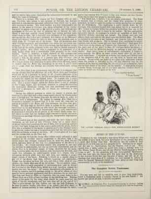 The latest Parisian folly. - The spoon-shaped bonnet