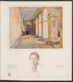 Santa Casa de los Ejercicios : Claustro ; Gouache de Léonie Matthis