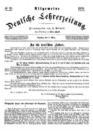 Pädagogische Fragen und Anforderungen der Gegenwart : I.