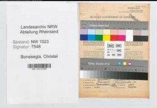 Entnazifizierung Christel Bonasegla , geb. 03.03.1897 (Stenotyp.)