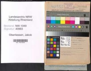 Entnazifizierung Jakob Oberliessen , geb. 13.11.1906 (Landwirt)