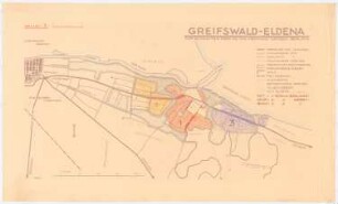 Gutachten zur Stadterweiterung, Greifswald-Eldena: Anlage 3 (Flächenberechnung) wie Inv.Nr.21438: Übersichtsplan 1:10000