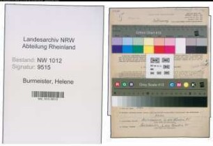 Entnazifizierung Helene Burmeister , geb. 18.05.1906 (Lehrerin)