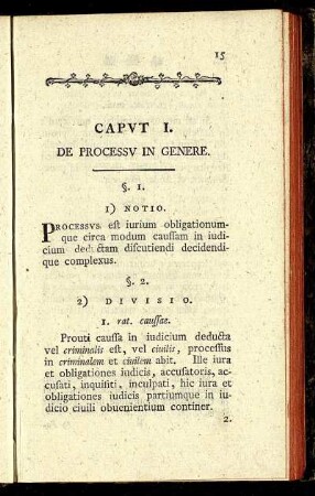 Caput I. De Processu In Genere.