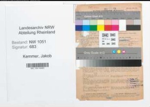 Entnazifizierung Jakob Kemmer , geb. 29.06.1896 (Brandmeister)