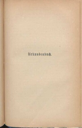 Urkundenbuch.