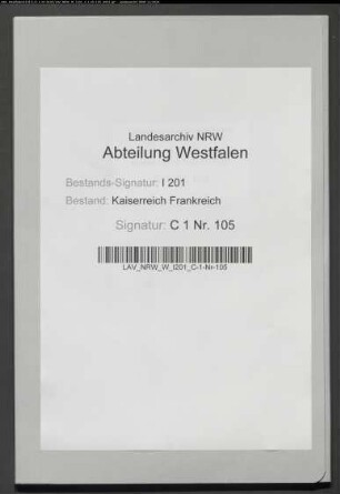Versiegelung sämtlicher Mobilien, Effekten, Register, Urkunden und Briefschaften des Nonnenklosters zu Rees mit Verzeichnissen.