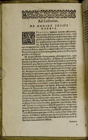 Ad Lectorem, De Ordine Totius Operis.