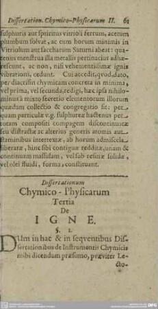 III. De IGNE.