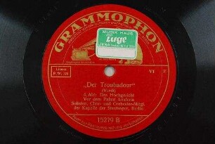 "Der Troubadour" : 4. Akt: Das Hochgericht; Vor dem Palast Aliaferia / (Verdi)