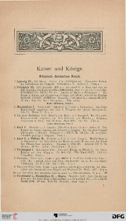 Kaiser und Könige (Nr. 1-375)