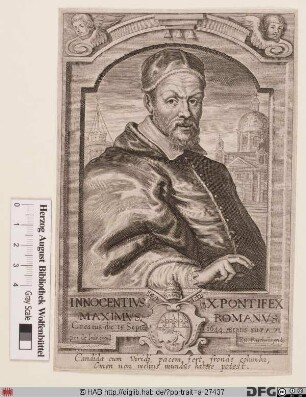 Bildnis Papst Innozenz X. (Giambattista Pamphili od. Pamfili) (reg. 15. 9. 1644 - 7. 1. 1655)
