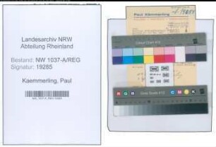 Entnazifizierung Paul Kaemmerling , geb. 00.00.0000 (Malermeister)