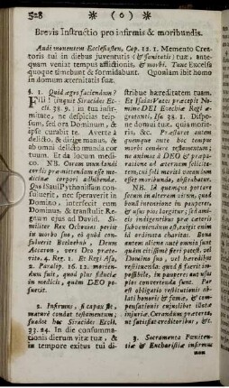 Brevis Instructio pro infirmis & moribundis. - Professio Fidei, ...
