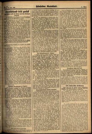 Zweite Ausgabe vom Freitag, den 25. Juni 1937.