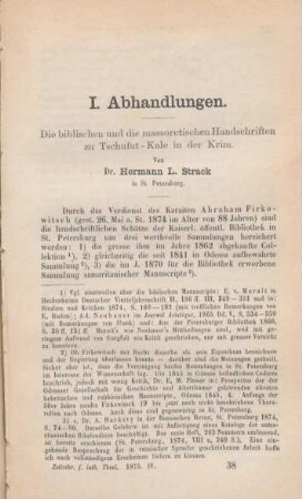 585-624 Die biblischen und die massoretischen Handschriften zu Tschufut-Kale in der Krim